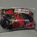 Kormei Womens Short Sleeve Floral Maxi Dress High Low V-Neck Flowy Party Long Dresses (XS, Black/Red)