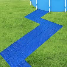20Pcs Pool Drainage Mat,10.3" x 10.3"Above Ground Walkways, Pool Mat with Multiple Splicing Methods to Prevent Dirt from Entering The Pool,Interlocking Plastic Floor for Pools, Spas, Passways
