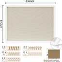 DAHAPYBOO Cork Board with Linen White 2Pack,Bulletin Board 23"x17" Hanging Corkboards for Office Home School Message Board or Vision Board Decoration.