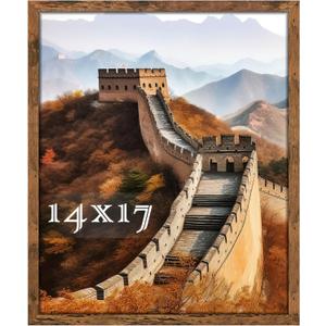 14x17 Picture Frame, Photo Frame for Wall Mounting Display, Brown