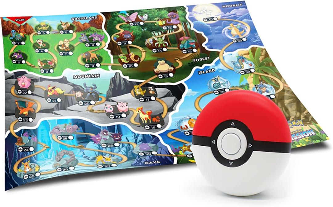 Pokemon Trainer Mission - Electronic Detector Will Guide You On 40 Missions, Voice & Light Instructions, Collect 65 Pokemon, Trainer Map, Kids 5+ Brown Box Packaging