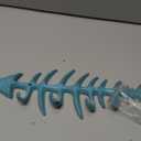 Comfify Fish Bones Wall Mounted Towel Rack  Stylish Cast Iron Hanger with 4 Hooks  Includes Screws and Anchors  Teal Blue (Large)