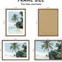 Hongkee 20x28 Picture Frame, Rustic Brown Wood Style - Display Posters 16 x 24 with Mat or 20x28 without Mat, Wall Mounting Horizontal and Vertical, 1 Pack