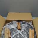 5-Light Semi Flush Mount Ceiling Light Fixture Rustic Wood Chandelier Retro Ceiling lamp Oak and Black with E26 for Farmhouse Kitchen Living Room Entryway Bedroom Dining Room Bathroom.