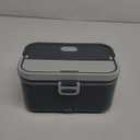 Electric Lunch Box for Adults 90W Heated Lunch Box - 12/24/110V Portable Food Warmer with 2L Stainless Steel Container - Food Heater Lunch Warmer for Car, Truck, Office - Grey