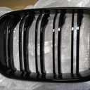 Honeycomb Fog Light Grill Gloss Black Double Line Style Front Upper Grilles FOR X5 E53 SUV 2004-2006 Sport 4D LCI Grill Accessories