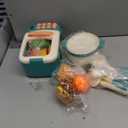 CUTE STONE Microwave Toys Kitchen Play Set, Kids Pretend Play Electronic Oven with Play Food, Kids Cookware Pot and Pan Toy Set, Cooking Utensils,Great Learning Kitchen Toys for Girls Boys