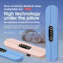 Under-Pillow Speaker for Sleeping - Mini Portable Wireless Bluetooth Bone, with White Noise & Timer | Supports TF Card, Suitable for Side Sleepers and Sleep Difficulties (Pink)