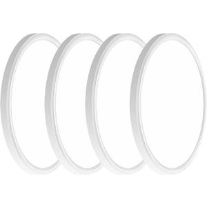4PACK 3200lm LED Flush Mount Ceiling Light, Super Slim 12 inch LED Ceiling Light, 5000K Daylight LED Ceiling Light for Bedroom, Living Room, Garage, Office, Warehouse, Dining Room (White, Four Pack)