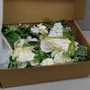 Ling's moment 2PCS White Sage Arch Flowers Artificial Floral Swags Wedding Centerpieces Faux Flower Garland Greenery Arrangements for Table Backdrop Easel Wall Entryway Outdoor Board