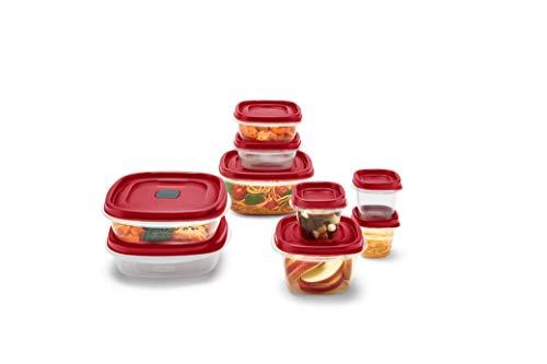 Rubbermaid Easy Find Lids Set of 8 Storage Containers BPA Free 2066483 Red