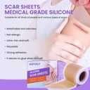 Silicone Scar Sheets, Silicone Scar Tape, Medical Grade Scar Tape for Surgical Scars, Keloid Bump Removal C-Section, Stretch Marks,Tummy Tuck, Hypertrophic, Post-Surgery-1.6"X 118" Roll, 3M