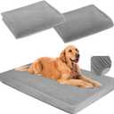 Dog Bed Covers Replacement Waterproof for Dog Bedding Washable Grey 2 Pack 35" x 44" XL