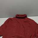 Womens Chunky Turtleneck Sweaters Plus Size Long Sleeve Cable Knit Casual Loose Jumper Tops Burgundy, XXL