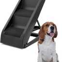 PetSafe Happy Ride Side Door Dog Stairs for Cars & SUVs, Foldable Back Seat Dog Steps with 3 Heights
