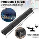 TonGass (2-Pack, Black, 39"x3.9"x4.1", Weight 18.7 Lbs) Heavy-Duty Rubber Dock Bumper for Marinas Boat Docks Bumpers Rubber Boat Bumper for Docking, Boats Slips with 1/2" Thick Ribs 2 Mounting Holes