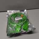 2 x 3 Way Extension Cord with LED Switch, 3.28FT Heavy Duty Green Power Cord Splitter,18AWG,10A/1250W,Automatic Overcurrent Protection,Indoor Use,for High-Power Electrical Appliances