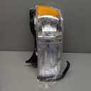 Headlight Assembly Crystal Compatible with 99-02 Chevy Silverado 00-06 Suburban Tahoe Halogen Headlights Replacement, Chrome Housing Amber Reflector