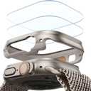 ESR for Apple Watch Ultra 3 /Ultra 2 /Ultra Case with Screen Protector 49mm (2025) Military Grade Protection, Aluminum Alloy Case with 2 Pack Armorite Glass Protector Set, Stay Original, Titanium | (2024/2023/2022), Aluminum Alloy Case, Stay Original