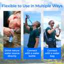 Waterdrop Water Filter Straw, Camping Water Filtration System, Water Purifier Survival Outdoor Drinking Water Purifier for Travel, Backpacking and Emergency Preparedness, 0.1 Micron (Blue), Pack of 4