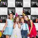 30PCS Double Sided Square Foil Balloons Wall,19 Inches Chrome Foil Balloons Tunnel Arch Garland Kit for Birthday,Anniversary,Wedding,Graduation Party Background Graduation Party Decoration (Black Red and Black White)