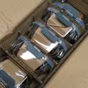 KOMUEE 10 Pack Glass Food Storage Containers, Meal Prep Containers with Lids, Airtight Glass Lunch Boxes, Freezer, Oven, and Microwave Safe (Gray)