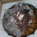 Plug in Pendant Light: Amber Glass Hanging Lamp Plug in, 14.7ft Swag Lamp Cord with On/Off Switch for Kitchen Island/Dining Room/Bedroom/Living Room Hanging Light, No Bulb