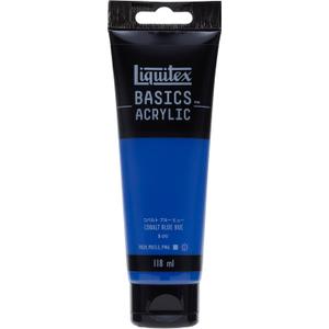 LIQUITEX Acrylic Paint Basics B-041, Cobalt Blue Hue, 4.0 fl oz (118 ml)