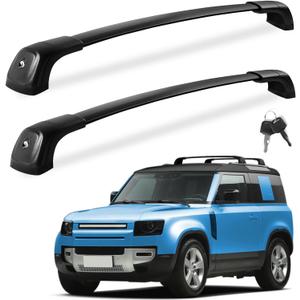 FengYu Lockable Roof Rack Cross Bars 220lbs Compatible with 2020-2025 Land Rover Defender 110 130 (with Side Rails), Heavy Duty Rooftop Aluminum Crossbar Car Carrier Luggage