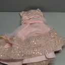 Miipat Baby Girl Pageant Dress Sequins Princess Dress Toddler Flower Wedding Birthday Party Gown Dresses 12 Months-4 Years