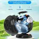 Joyfuture Automatic Bubble Machine, Black Bubbles Blower for Kids, Toddlers - 360 Rotation, 75 Adjustment, with LED Light - Gifts for Boys, Girls, Outdoor, Birthday, Party