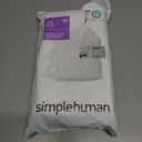 simplehuman Code U Custom Fit Drawstring Trash Bags in Dispenser Packs, 20 Count, 55 Liter / 14.5 Gallon, White