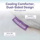 Mellow Cloud Cold Cooling Comforter for Hot Sleepers Dual-Sided Arctic Silk & CloudKnit, Lightweight Summer Quilt, Built-in Duvet, Machine Washable, Twin/Twin XL, Gray