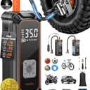 OlarHike Cordless Tire Inflator Portable Air Compressor, 150PSI Dual Power - 5400mAh & 12V DC, Air Pump for Car Tires, Bike, Motorcycle, Bicycle, Electric Pump with LED Light & Digital Pressure Gauge