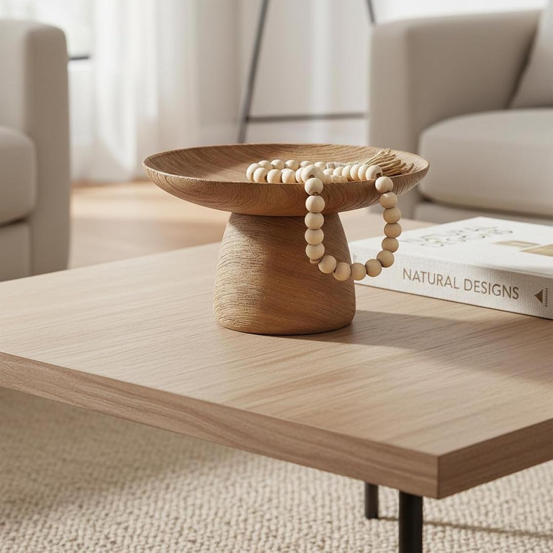 Braxio Decorative Bowl Coffee Table Decor - Catch All Trays for Entryway Table Centerpiece Decorative Fruit Bowl Living Room Housewarming Gifts 8.5 x 8.5 x 4.8 Inch