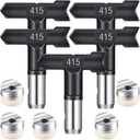 Spray tip Spray Nozzle Reversible Spray Tips Airless Paint Sprayer Nozzle Tips Airless Paint Spray Machine Parts for Homes Buildings Garden Decks Fences (5 Pieces of 415)