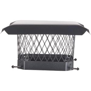 Shelter 9" x 9" Single Flue Bolt-On Chimney Cap, Fully Assembled, Galvanized Steel