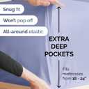 Extra Deep Queen Sheet Set - 4 Piece Breathable & Cooling Bed Sheets - Easily Fits 18 to 24 inch Mattress - Ultra Soft, Wrinkle & Fade Free with Extra Deep Pockets - Hotel Luxury Bedding - Lavender