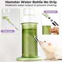 Mini&moe Hamster Water Bottle No Drip 4 oz Guinea Pig Water Bottle for Glass Tank with Stand Leak Proof Small Animal Water Dispenser for Gerbil Chinchilla Ferret Squirrel Hedgehog