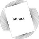 Yopay 50 Pack Uncut Picture Mat Backing Boards, 11 X 14in Both Sides White Backboard, Full Sheet Mat Board Center for Prints, Photos, Painting, Photography, Art & Craft, DIY