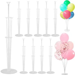 10 Sets Balloon Stand Kit, balloon sticks Holder with base for Table and floor, Birthday Wedding Party Decorations