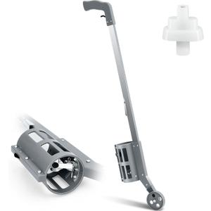 Zonon Wheeled 5.7 x 3.38 x 32.4 Inches Marking Wand for Line Paint Land Surveying Inverted Spray Stripe Wand Marking Paint Wand for Parking Lot Construction Identification, Push up and Down, Grey