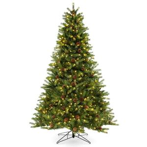 7 FT Pre-Lit Christmas Tree 3-Minute Quick Shape with Quick Power Connector Timer