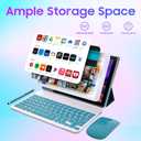 Tablet Android 15, 2 in 1 Tablets 10 inch with Keyboard Mouse Case Stylus, 8GB+64GB+1TB Expand, 1280 * 800 IPS Touch Screen Computer, 5G WiFi 6, L1, Long Battery Life Tablet Green