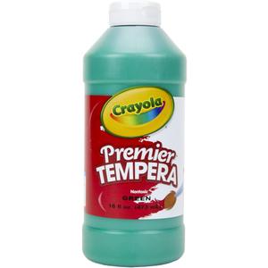Crayola Premier Tempera Paint For Kids - Green (16oz), Kids Classroom Supplies, Great For Arts & Crafts, Non Toxic, Easy Squeeze Bottle