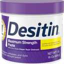 Desitin Maximum Strength Baby Diaper Rash Cream, 40% Zinc Oxide for Treatment, Relief & Prevention, Hypoallergenic, Phthalate- & Paraben-Free Paste, Protects Skin For Up To 12 Hours, 16 oz (EXP 2027/12)