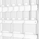 Acrylic Brochure Pamphlet Holder, 6 Magazine Holders and 12 Pamphlet Holders, Clear Brochure Display Holder Wall Mount, Trifold Flyer Rack, Literature Storage Rack for Home, Offices, Waiting Room