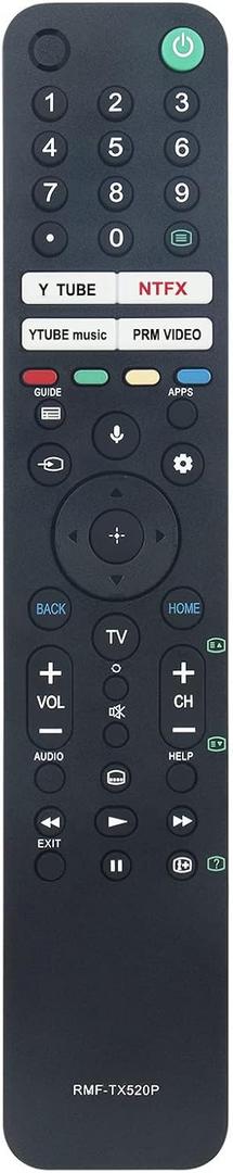 New RMF-TX520P Replacement Voice Remote Control fit for Sony Bravia LCD TV KD-43X80J KD-50X80J KD-55X80J KD-55X85J KD-65X80J KD-65X85J KD-75X85J XR-55A80J XR-55X90J XR-65A80J XR-65X90J XR-77A80J