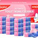 Vacplus Toilet Bowl Cleaners - 20 Pack Long-Lasting Toilet Cleaner Tablets, Prevent Stains & Deodorize, Blue & Pink