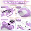 TPN Collapsible Baby Bathtub, Baby Bath Tub with Soft Cushion & Real-Time Thermometer, Baby Bathtub Infant to Toddler Tub (0-36 Months), Portable Newborn Travel Bath tub